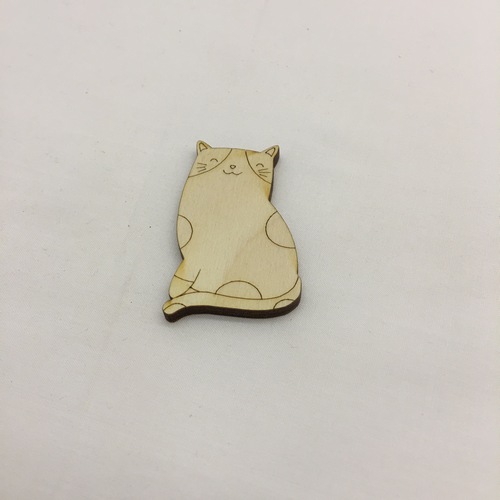 Wooden cat for keyring or magnet Wooden cat for keyring or magnet