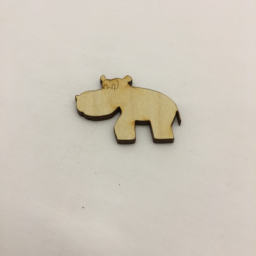 Wooden hipopotamo for keyring or magnet Wooden hipopotamo for keyring or magnet