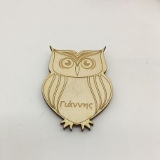 Wooden Owl for keyring or magnet