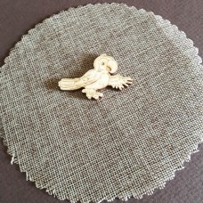 Wooden parrot for keyring or magnet