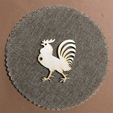 Wooden rooster for keyring or magnet