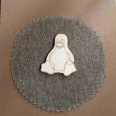 Wooden Linux for keyring or magnet