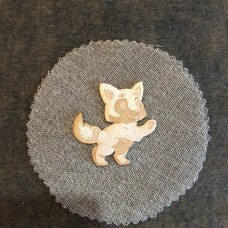 Wooden Raccoon for keyring or magnet