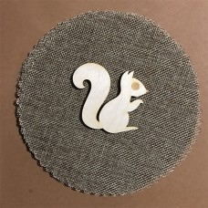 Wooden squirrel for keyring or magnet