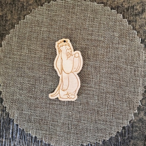 Wooden comic dog for keyring or magnet Wooden comic dog for keyring or magnet