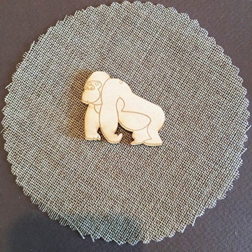 Wooden chimpanzee for keyring or magnet Wooden chimpanzee for keyring or magnet