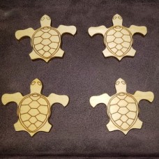 Wooden figure for keyring or magnet Turtle