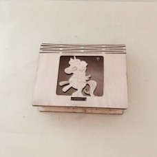 Wooden unicorn box