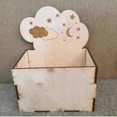 Wooden Cloud box with dimensions of choice