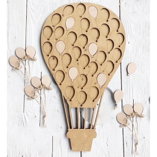 Wooden wish book Hot air Balloon Wooden wish book Hot air Balloon