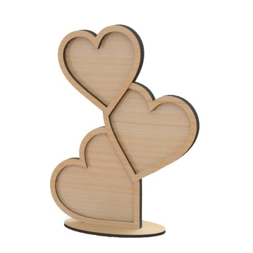 Wooden wish book Hearts Wooden wish book Hearts