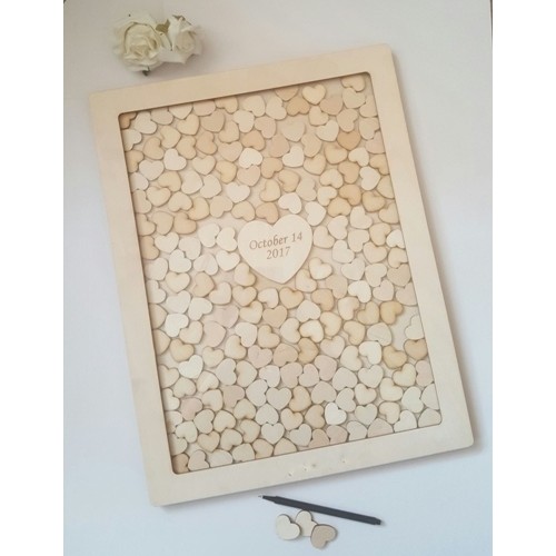 Wooden wish book Hearts Wooden wish book Hearts