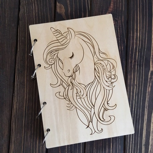 Wooden wishbook Unicorn Wooden wishbook Unicorn