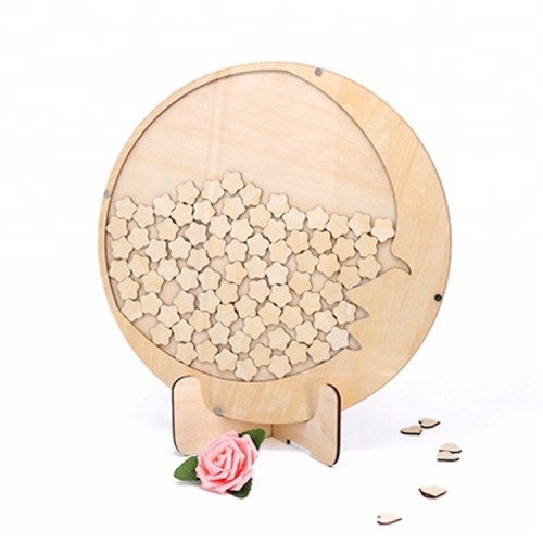 Wooden wish box Moon with stars Wooden wish box Moon with stars