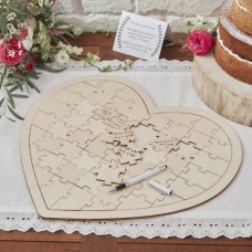 Wooden wish book Heart puzzle