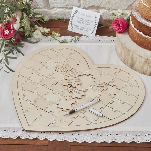Wooden wish book Heart puzzle Wooden wish book Heart puzzle
