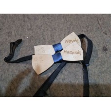 Wooden bow tie with name of your choice