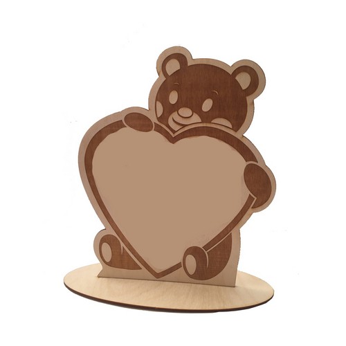 Wooden bear as photo frame of text of your choice Wooden bear as photo frame of text of your choice