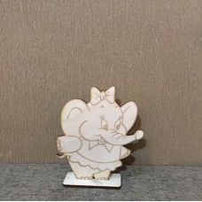 Wooden elephant cartoon