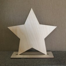 Wooden star with base
