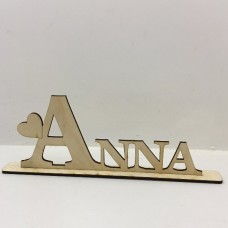 Wooden name with base