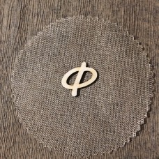 Wooden letter Phi
