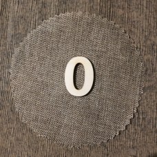 Wooden number 0 